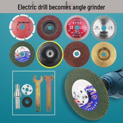 Hand Drill-to-Grinder Conversion Kit: Cutting, Polishing & Grinding Accessory Set