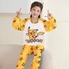 Girls Flannel Pajama Set Cartoon Print Long Sleeve Sleepwear Kids 8 Years Winter Home Outfit