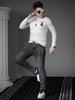 European Station 2025 New Trendy Bear Print Round Neck Sweater Men's Autumn and Winter Pullover Long Sleeve Knitted Sweater for Men