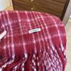 Order spinning yarn with 20 wool blend designer red plaid scarf women's winter soft scarf