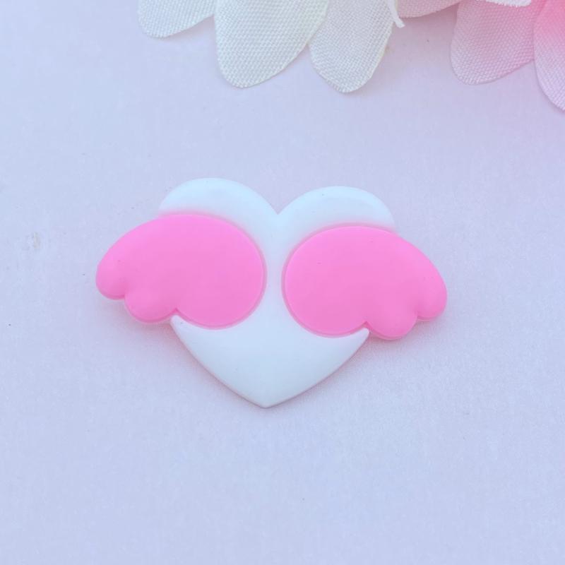 20pcs Cute Mini Cartoon Little Wings Of Love PVC Flexible Glue Flat Back DIY Scrapbook Embellishment Phone Craft Decoration