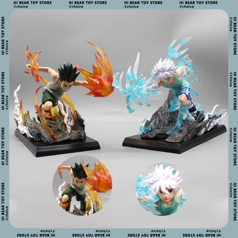 Killua Zoldyck Figures Hunter×hunter Anime Figura Gon Freecss Model 18cm Pvc Action Figurine Collection Ornament Birthday Gift