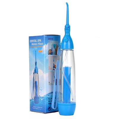 Tragbare Mundspülung, Munddusche, manuell, aufblasbarer Wasserstrahl, 70 ml Tank, kein elektrischer Reise-Zahnduschen-Wasserflosser