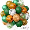 50/100 Stück 12" Dschungel Safari Tierdruck Ballons Salbeigrün Olivgrün Latexballons Tropisch Wild Kindergeburtstag Babyparty