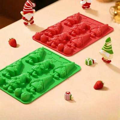 Silicone Mold Santa Claus and Snowball Bell Designs for Christmas Cake Decorating Chocolate Handmade Soap and DIY Baking Crafts