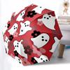 1pc Ghost Floral Automatic Open/close Folding Compact Umbrella, 8-Rib Sturdy Canopy, Lightweight Portable, Everyday Use, Gift, Outdoor Umbrella, Trave