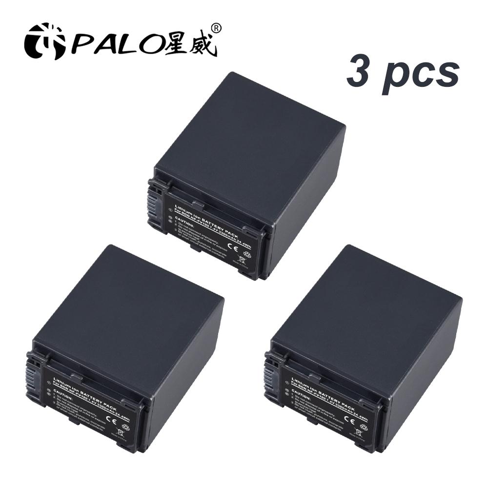 PALO Original NP FV100 NP-FV100 FV100 Batteries + LCD USB Charger for Sony NP-FV30 NP-FV50 NP-FV70 SX83E SX63E FDR-AX100E AX100E