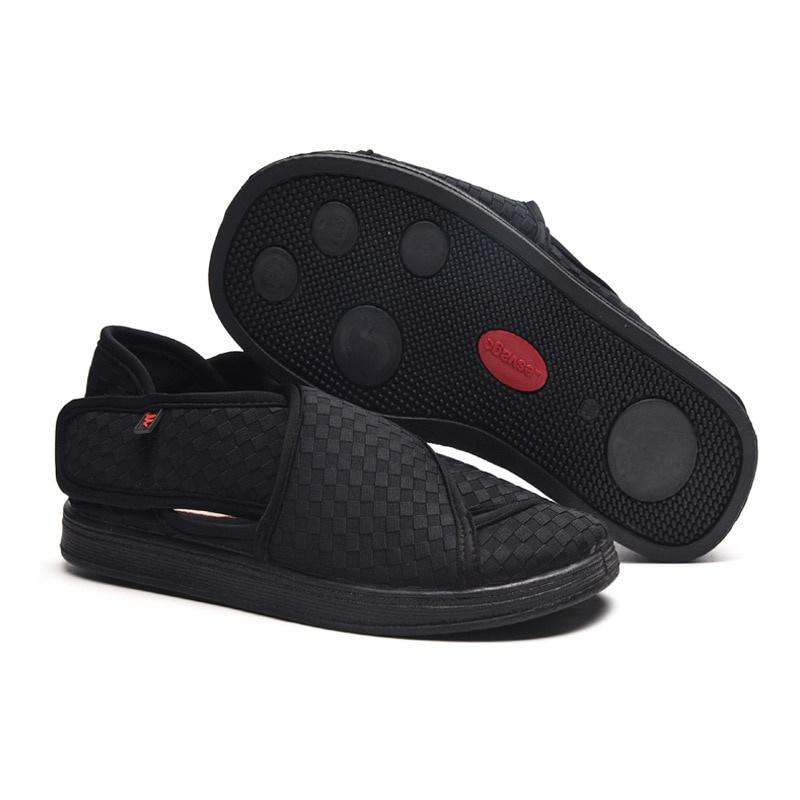 Atmungsaktive Diabetes-Schuhe, leichte Sommer-Anti-Rutsch-Hausschuhe, verstellbarer Klettverschluss für Damen