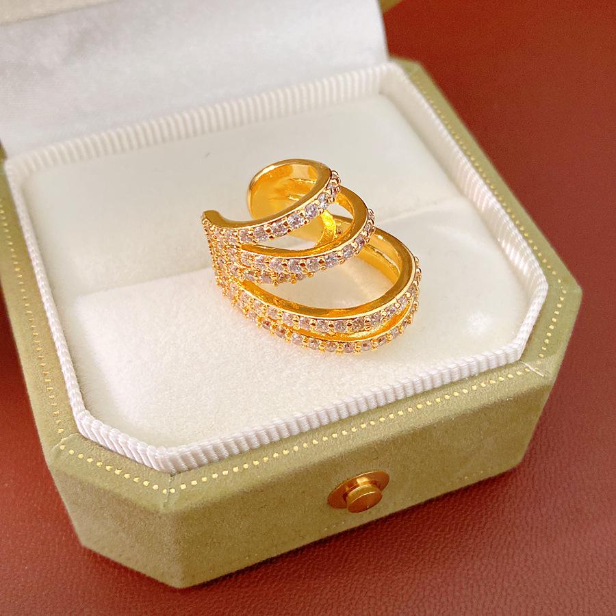 Super Shiny Multi-Layer Zircon Ear Bone Clip - High-End, No Piercing Required for Women