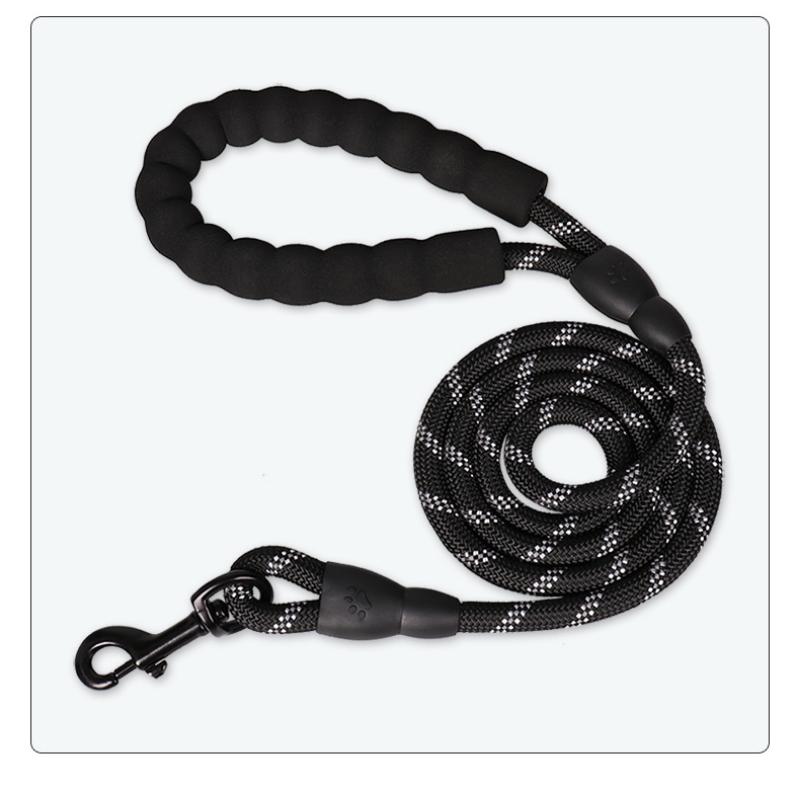 Reflective Dog Leash for Small Medium Dogs, Anti-Burst Nylon Pet Lead with Comfortable Handle, Night Safety Walking Rope for Puppies and Cats