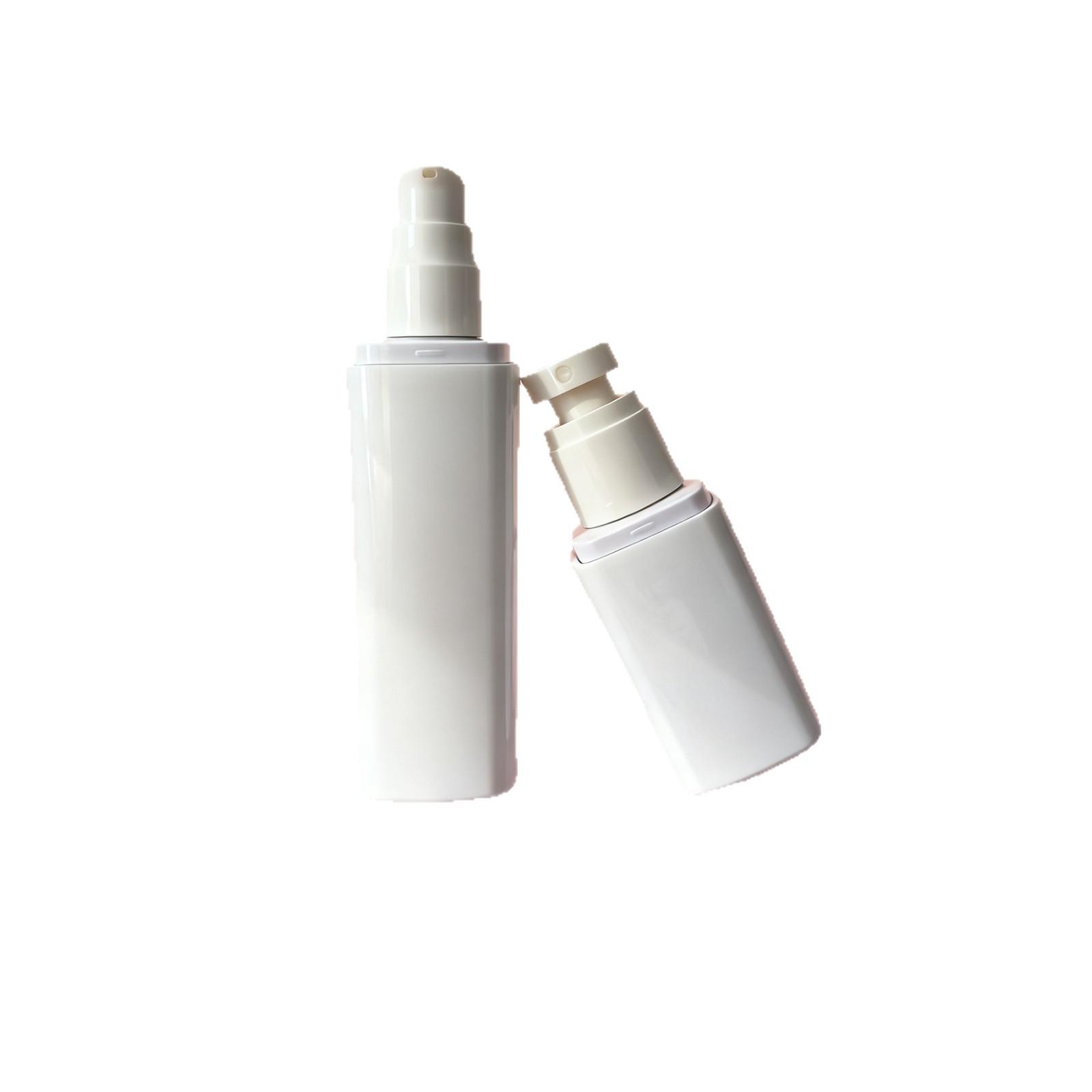 30g Transparent Frosted Wide-Mouth Travel Cosmetic Bottle 80ml; Milky White; PET+PP