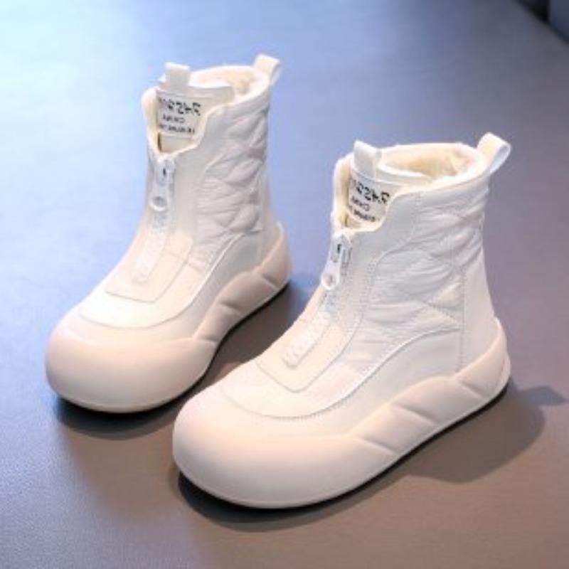 

Kids Front Zipper Padded Winter Boots 30 бежевий