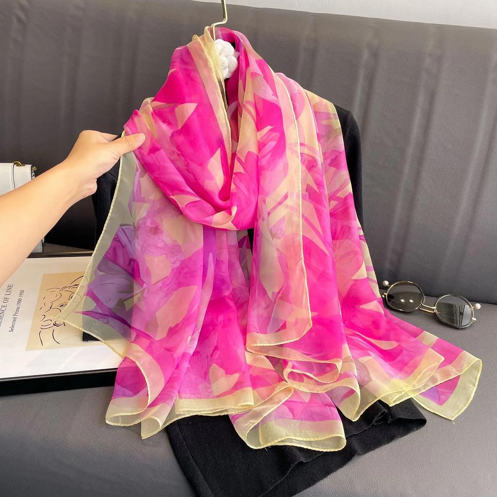 Women Scarf Fashion Large Silk Scarves Shawls Wraps Female Hijabs Pashmina Foulard Bandana Neck Hijabs Long Size Scarfs