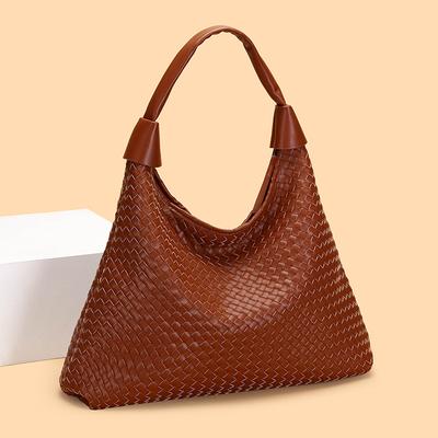 New Woven Women's Shoulder Bag, Casual Daily Commuting Bag, Versatile and Large Capacity for Women