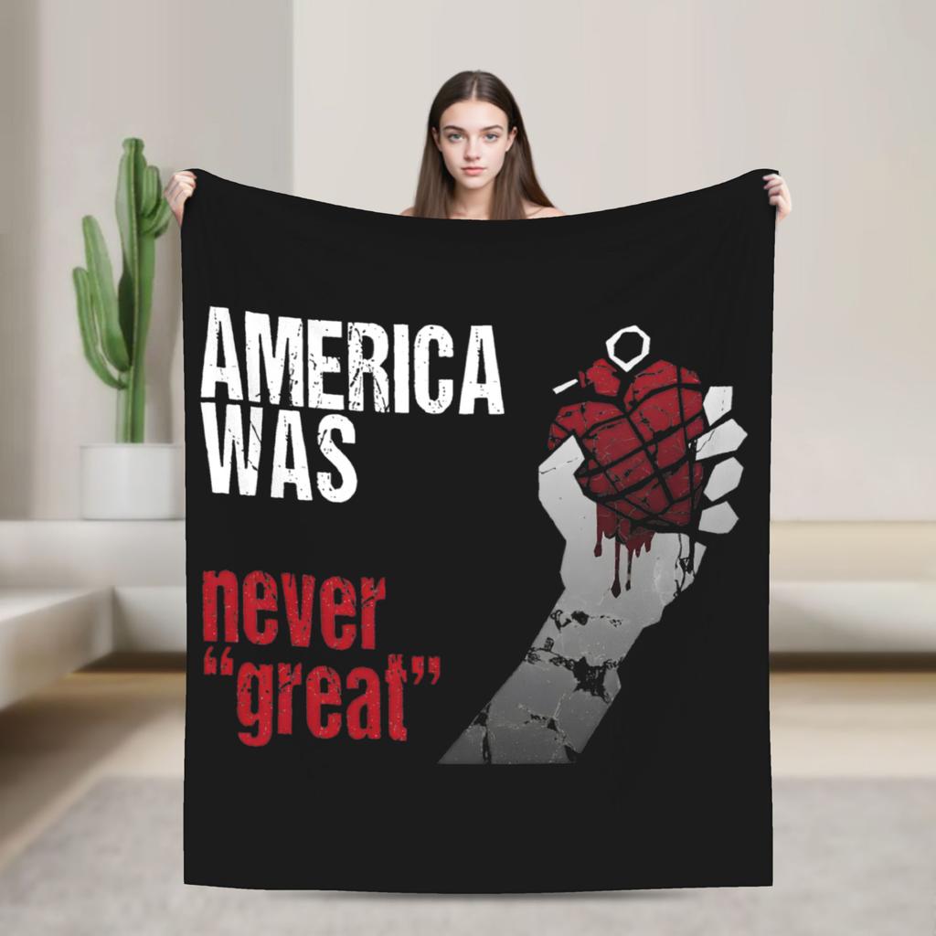 Green Days Punk Decke American Idiot Album Flanell Großartige Atmungsaktive Überwurfdecken für die Heimdekoration
