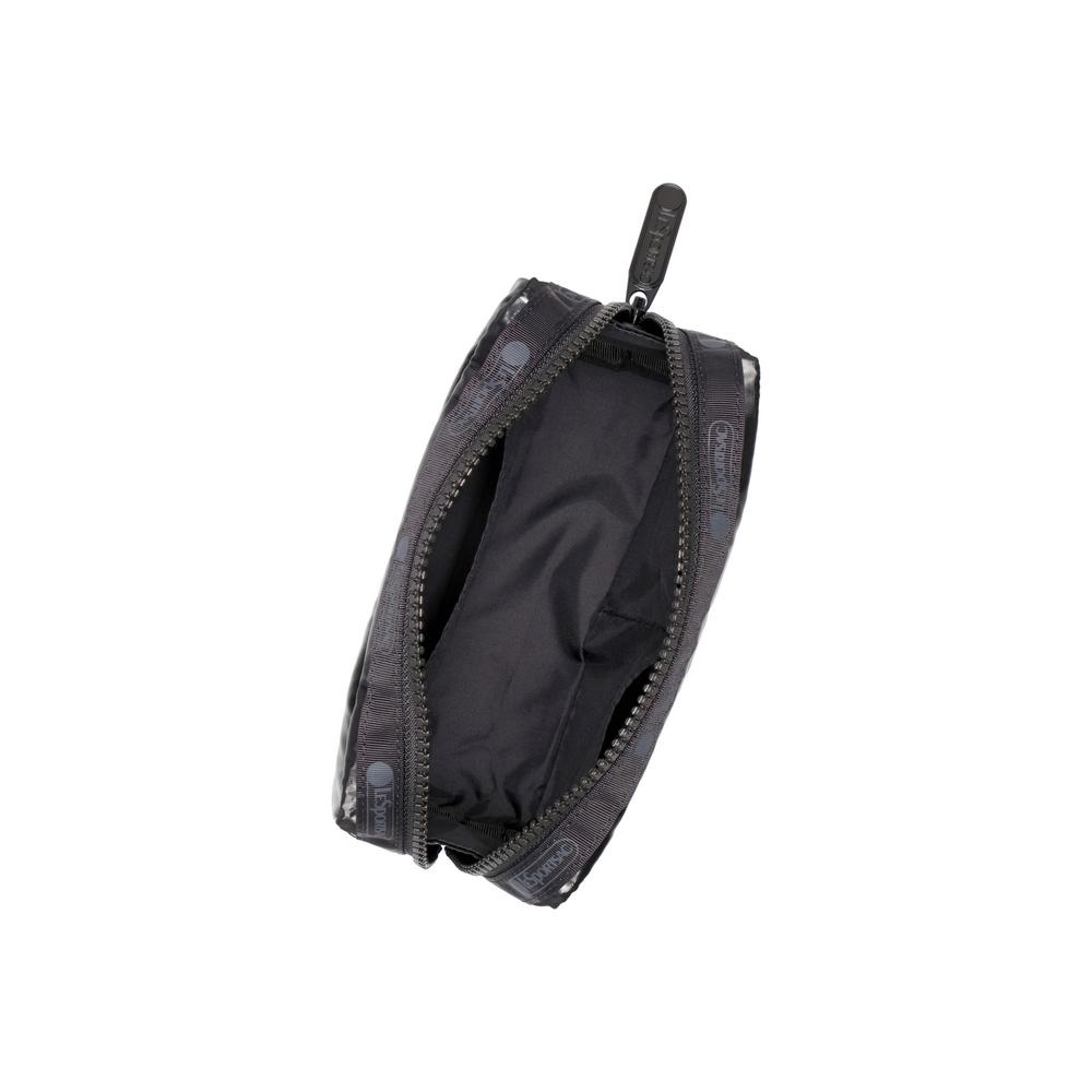 Lesportsac Black Shine Rectangular Cosmetic Pouch [6511.M135]