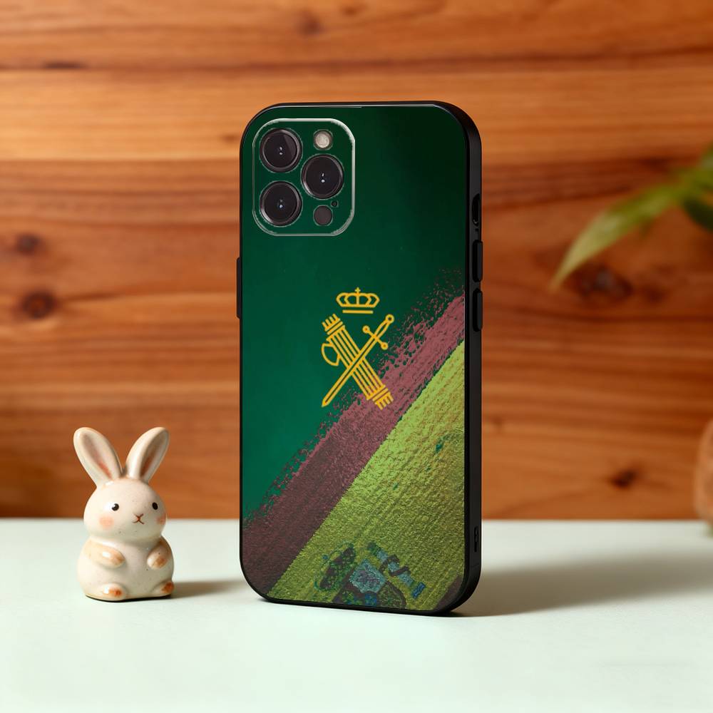 S-Spanish G-Guard Civil Emblem Phone Case For iPhone17,16,15,14,13,12,Plus,Pro Max, 5G Others Soft Black Cover