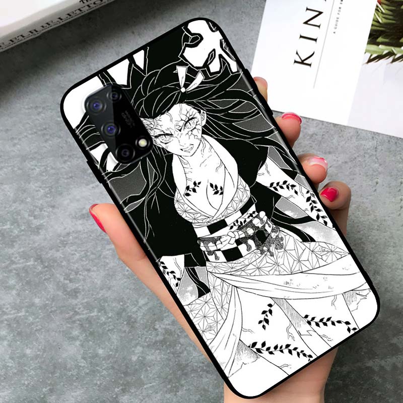 Demon Slayer Anime for OPPO Realme V15 X5 X3 X50 X7 X2 C17 C11 C3 C2 7 7i 6 6S 6i 5 Narzo 20 Pro Black Phone Case