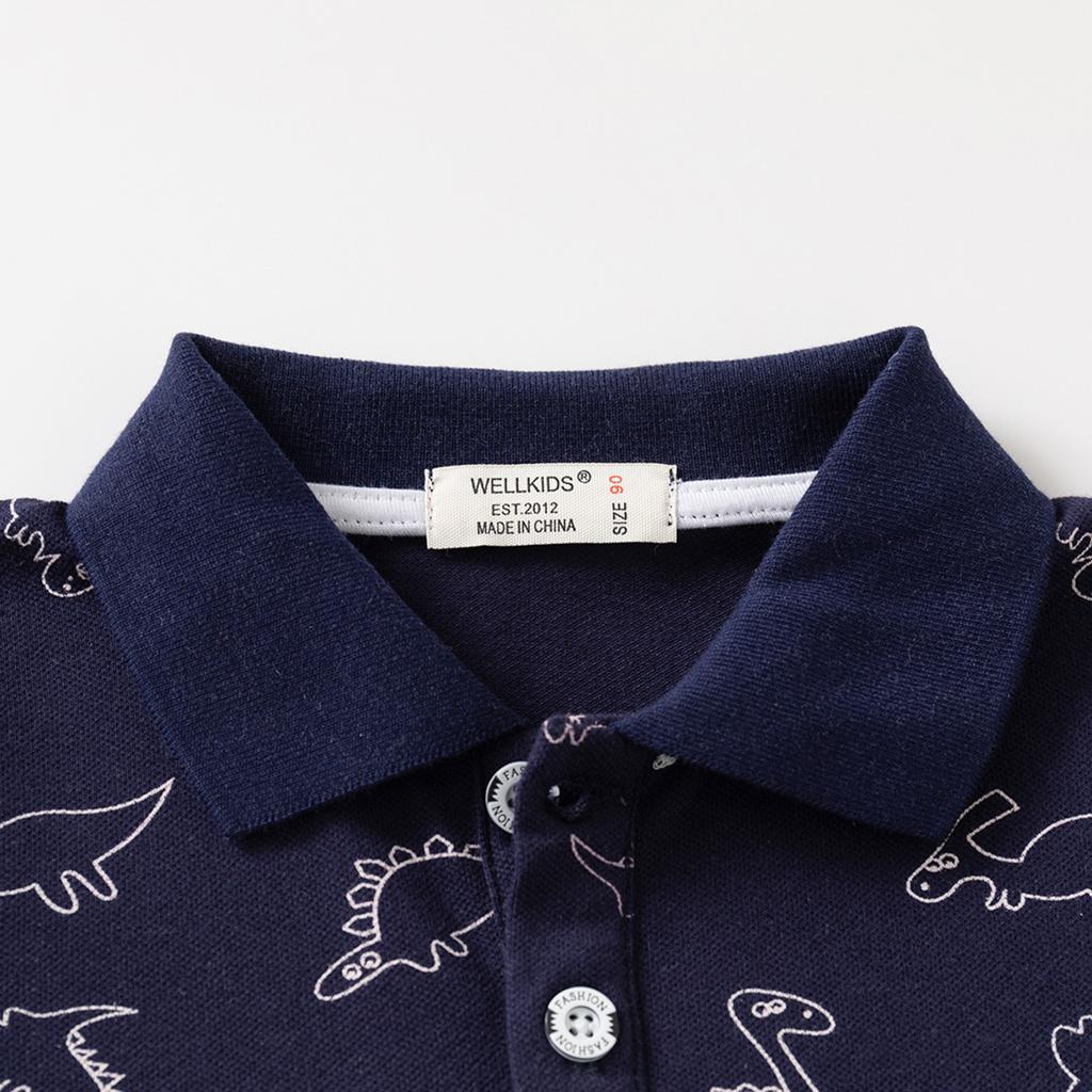 Jungen Kurzarm Poloshirt All Over Print Sommer Neu 2026 Kleinkind Kinder Freizeit Oberteile Baby T-Shirt Mode
