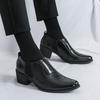 Hochwertige Brogue Plateau Lederschuhe Herren Klassische Dicke Hohe Absätze Hochzeit Business Gesellschaftsschuhe Herren Formell Büro Leder