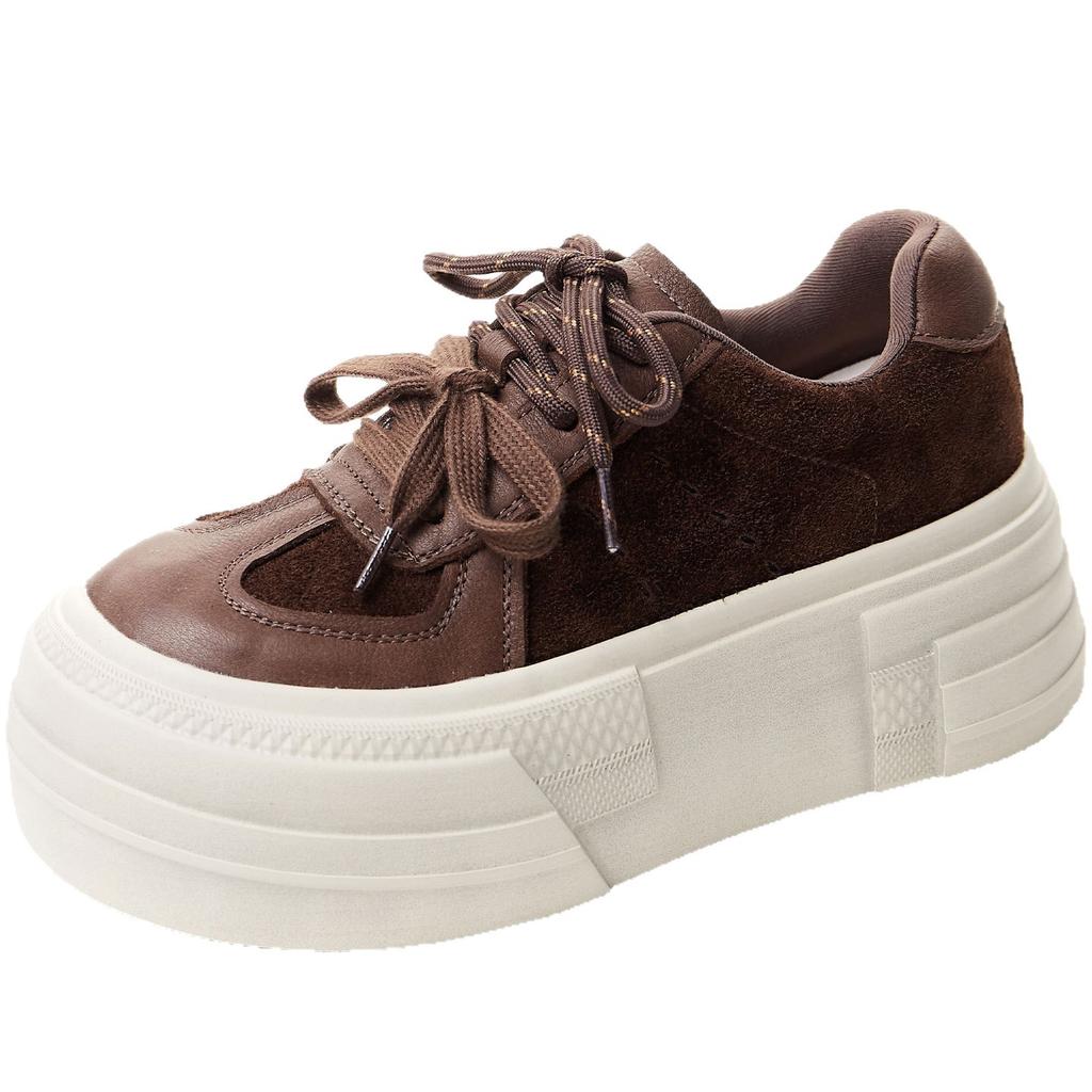 Women's autumn new thick-soled heightening muffin shoes casual versatile and old women's shoes