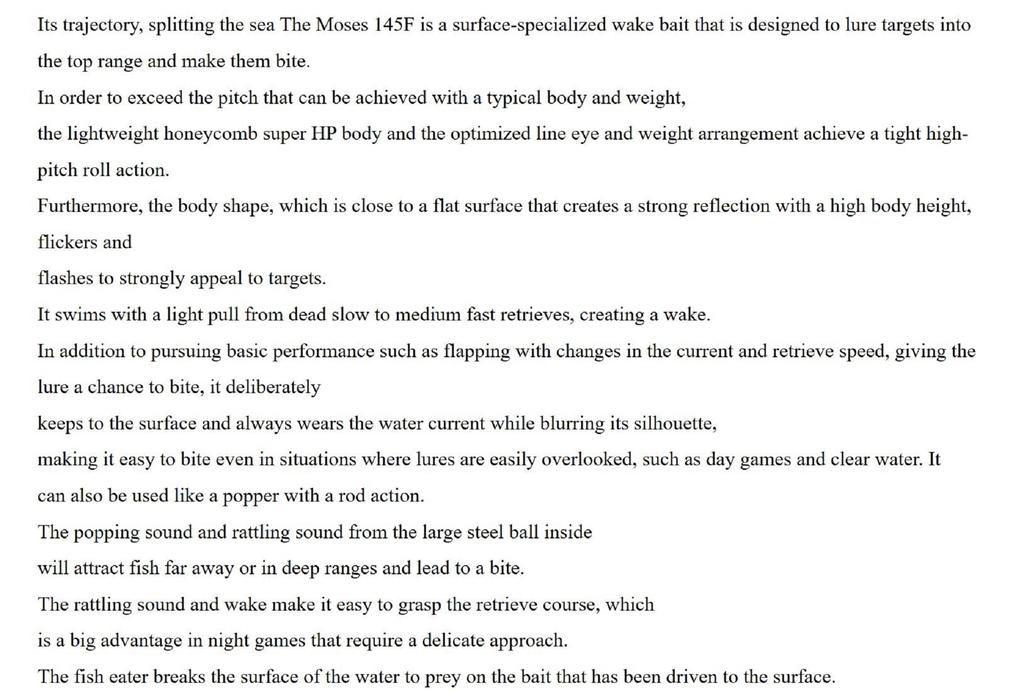 OSP Moses 145F Floating Lure TS78 (9142)