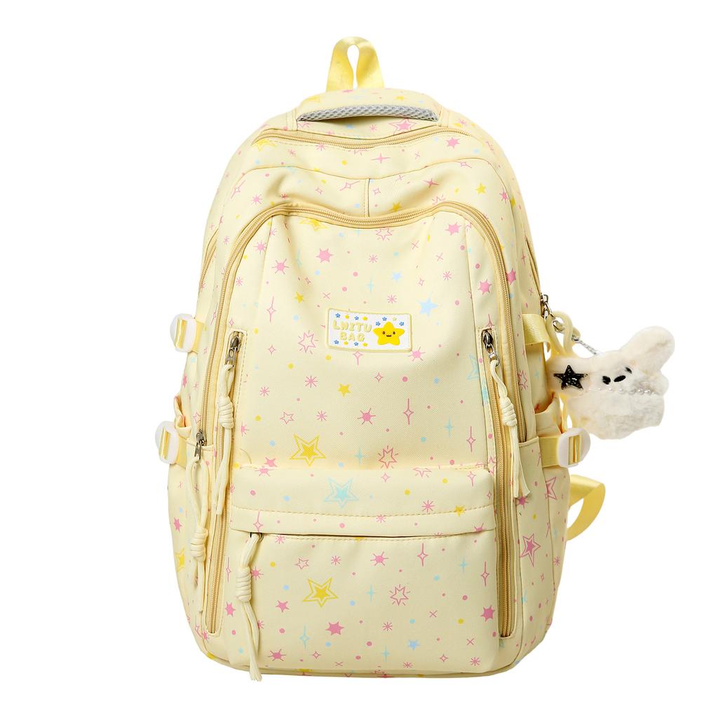 Schoolbag Japanese high school schoolbag female college student canvas backpack Korean version Harajuku junior high school student backpack large