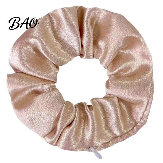 Practical Hair Ties for Small Items Pocket Scrunchies with Hidden Zipper Women, Elastic Tie Cloth Keys And Coins, Satin Accessories Daily Use Portable
