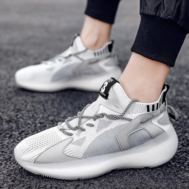 

Flying weaving sports dad shoes men s jelly sole casual coconut shoes Korean version student breathable net running shoes men s shoes 39