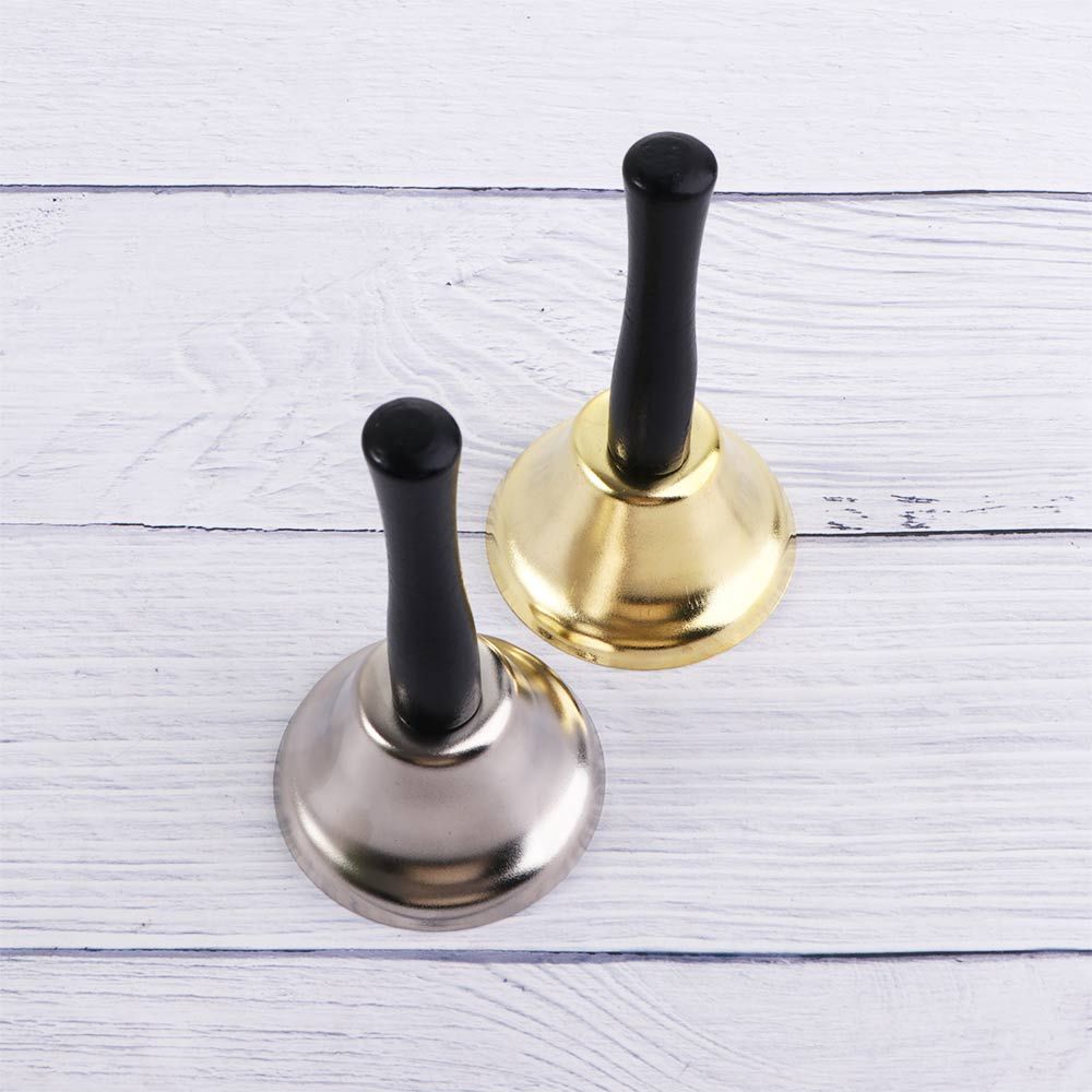 Handheld Party Loud Wooden Handle Metal Call Service Christmas Decor Dinner Ring Hand Bell