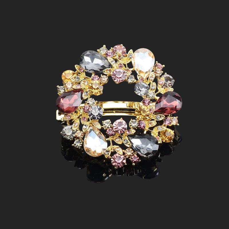 Korean Retro Rhinestone Bow Hair Clip - Women's Spring Ponytail Accessory