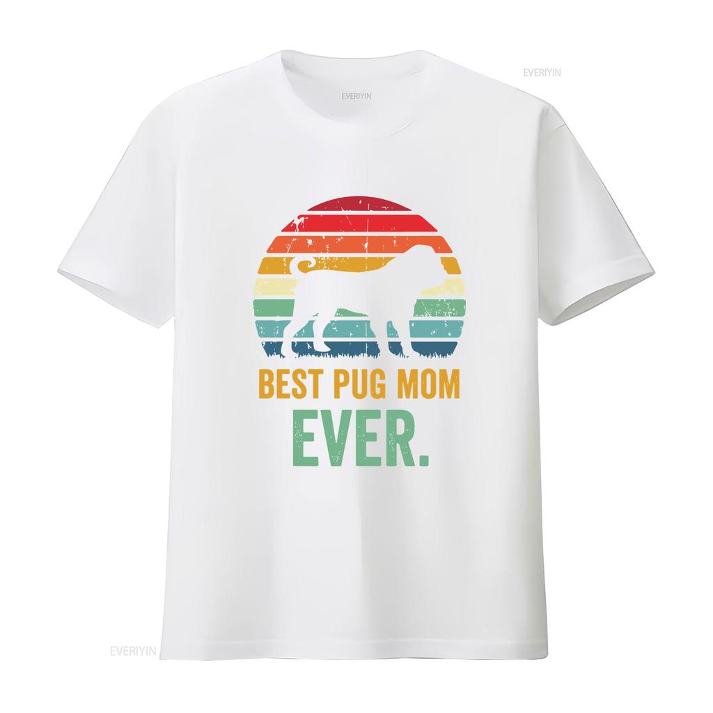 Best Pug Mom T Shirt Love Pugs Lover Dog Pet Owner vintage Washed streetwear Soft Stylish Casual Stretched Unisex fashion
