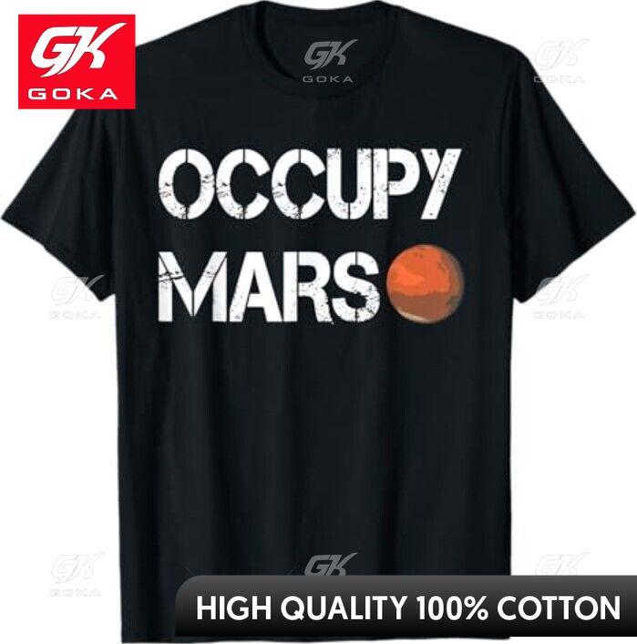 The Explorer Occupy Mars Space Graphic T Shirts Unisexs Clothing New in Tops Tees Cotton Women Funny Summer Tshrits S