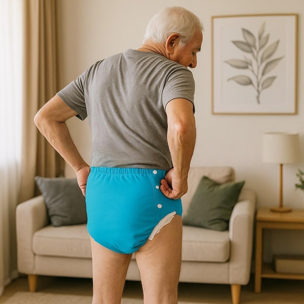 Leak-Proof Adult Diaper Pants Cotton Incontinence Underwear Washable Diaper Rehabilitation Aid