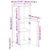 Bathroom Cabinet Concrete Grey 30 X 30 X 100 Cm Engineered Wood