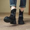 Fashion Small Niche Thick Soled Women's Boots Autumn Winter New Style Simple Comfortable  Retro Anti Slip Wear-resistant Short Boots