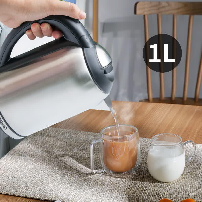Grelide 1L Stainless Steel Electric Kettle CN plug (adapter included)