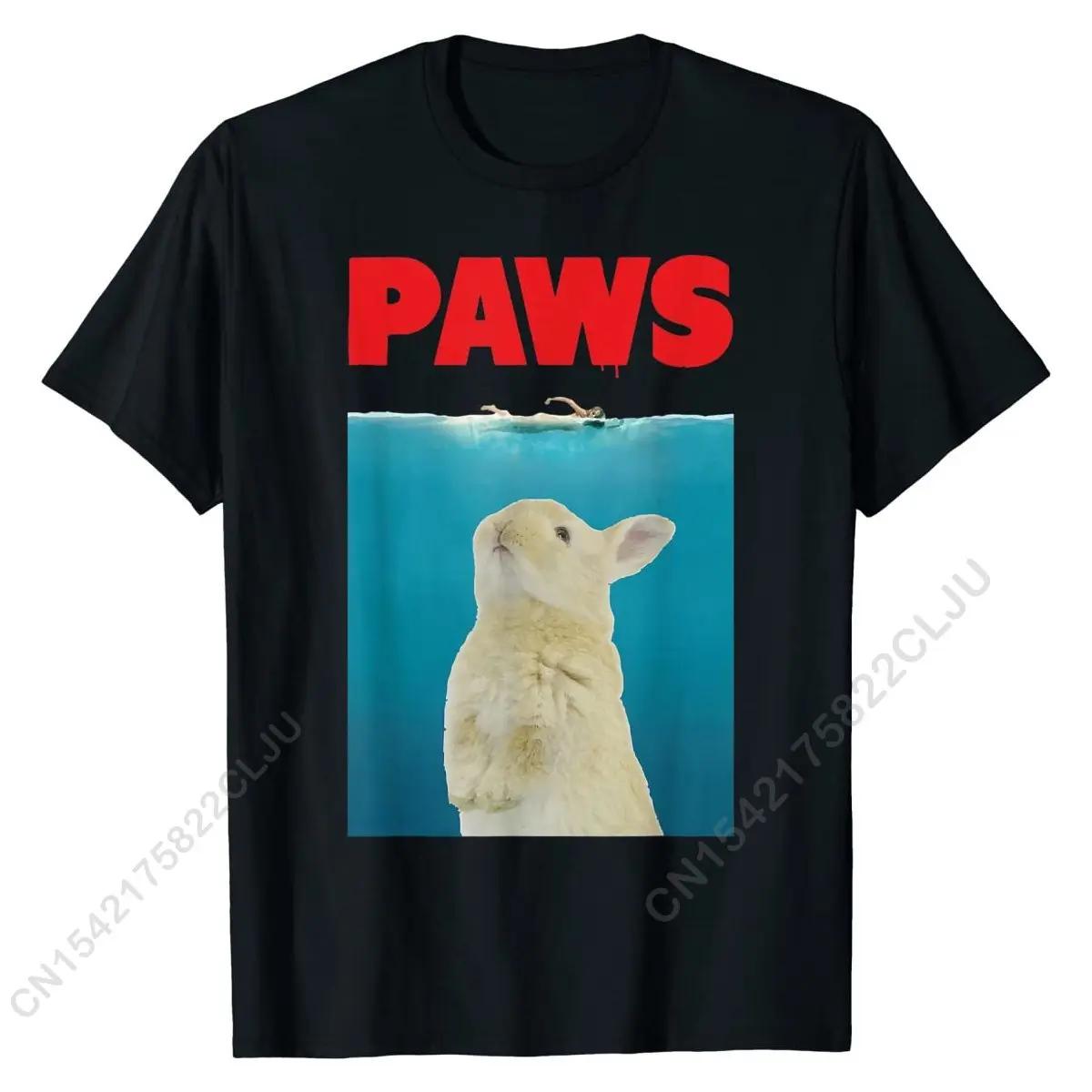 

Paw Rabbit Print T-shirt Parody Animal Pet Valentine Gift Family Casual T-shirt Cotton Man Shirt Shirt graphic t shirts S