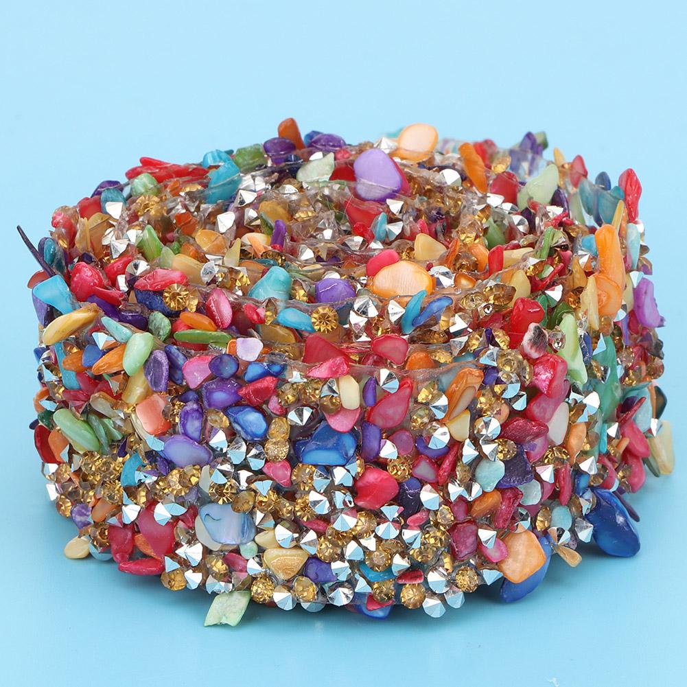 

1 м DIY блестящая красочная каменная отделка лента украшение аксессуар ремесла шитье платье декор(# 02)