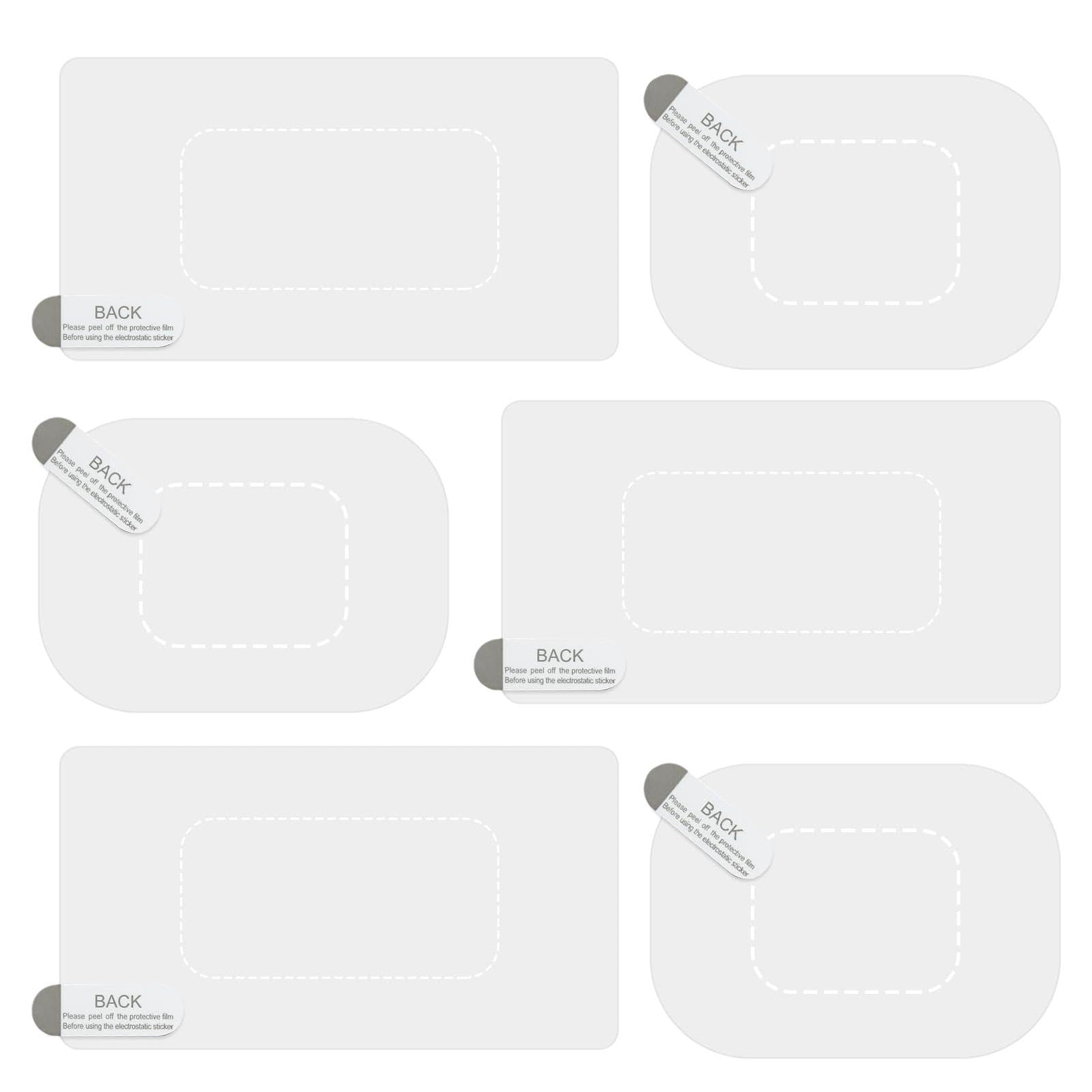 

Dashcam Windshield Stickers - 6 Pcs Windshield Stickers | Clear Electrostatic Stickers | Weatherproof 6pcs