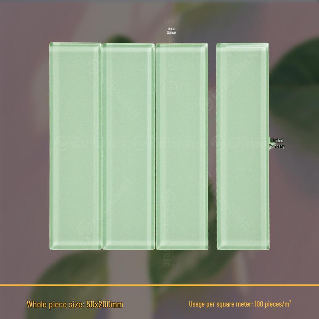 Dopamine Glass Handmade Tile: 50x200mm for Bathroom, Kitchen, Bar, and Shop Walls