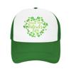 Happy St Saint Patricks Day  Mesh Trucker Hat Sturdy  Summer Cooling Meshback Baseball Cap Adjustbale For Casual Headwear