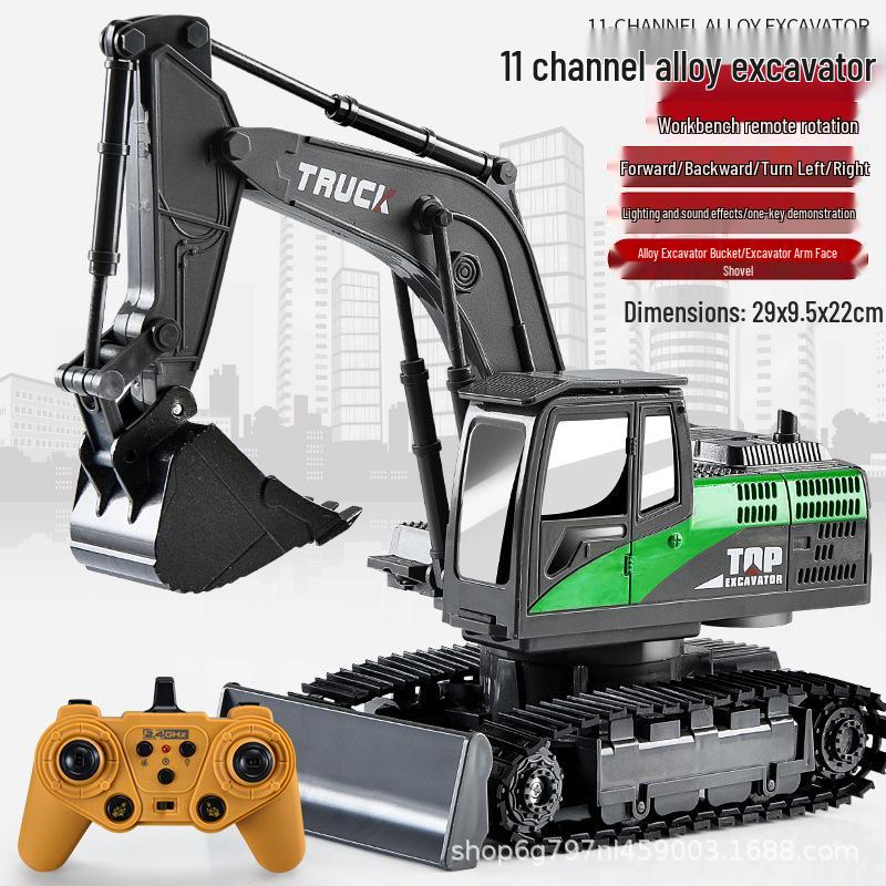 New Remote Control Alloy Excavator Toy for Kids Ages 3-8 - Engineering Vehicle Simulation