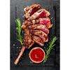 Delicious Grilled Tomahawk Steak Posters Retro Meat Cuts Steak Guide BBQ Prints Canvas Painting Wall Pictures Home Kitchen Decor