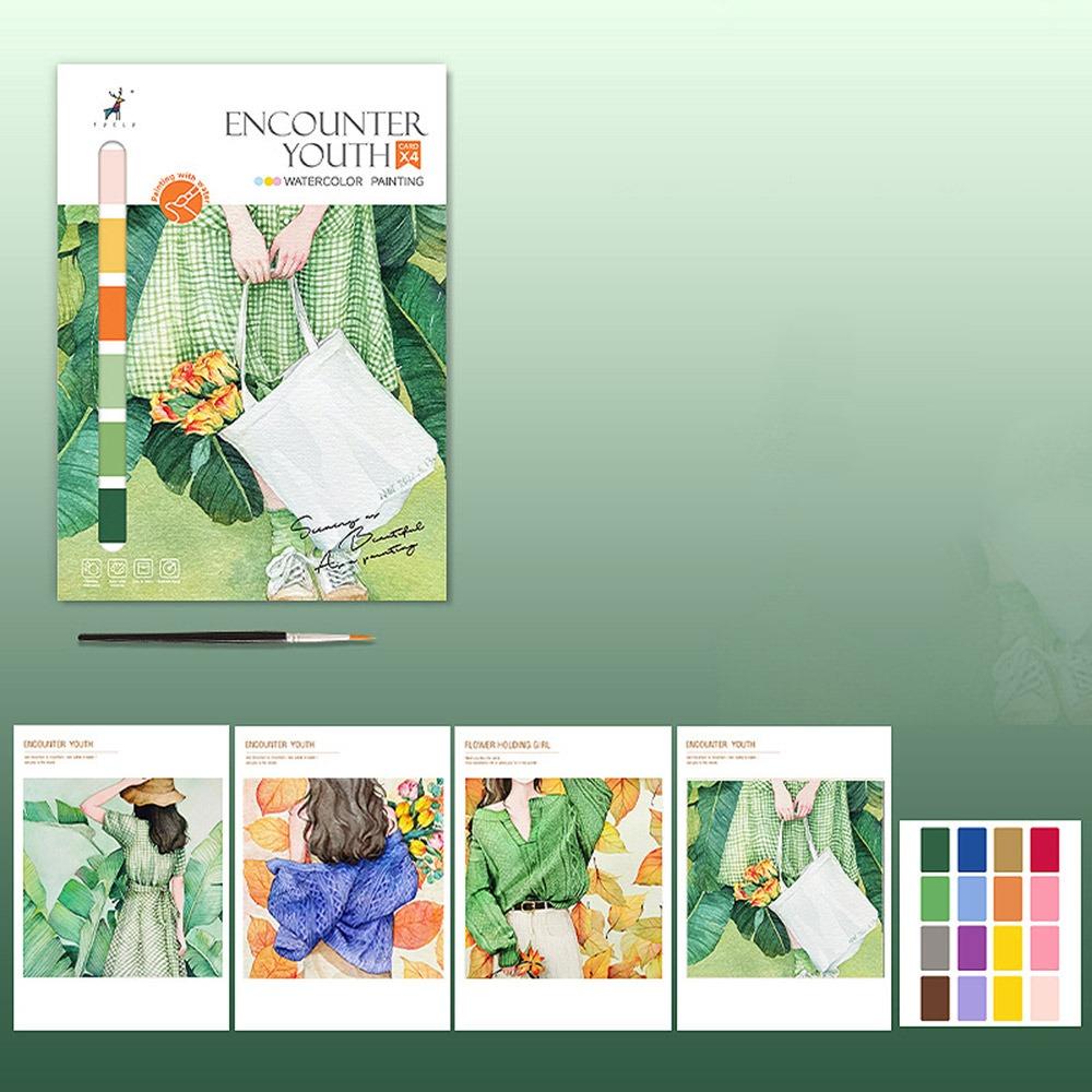 

Рождественские подарки Детская книга для акварели Портативная гуашь Бумага для рисования своими руками 1