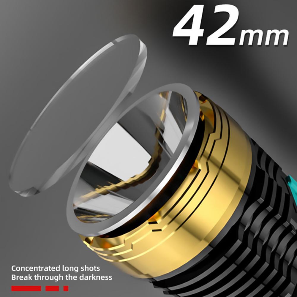 Dual Light Source Flashlight Mini Portable Outdoor Strong Super Bright ABS Strong Light FocusingLed Side Light Multifunctional