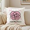Hot Selling Camellia Highend Printing Cushion Cover Pillowcase Antidustmite Living Room Sofa Decor Cushion Room