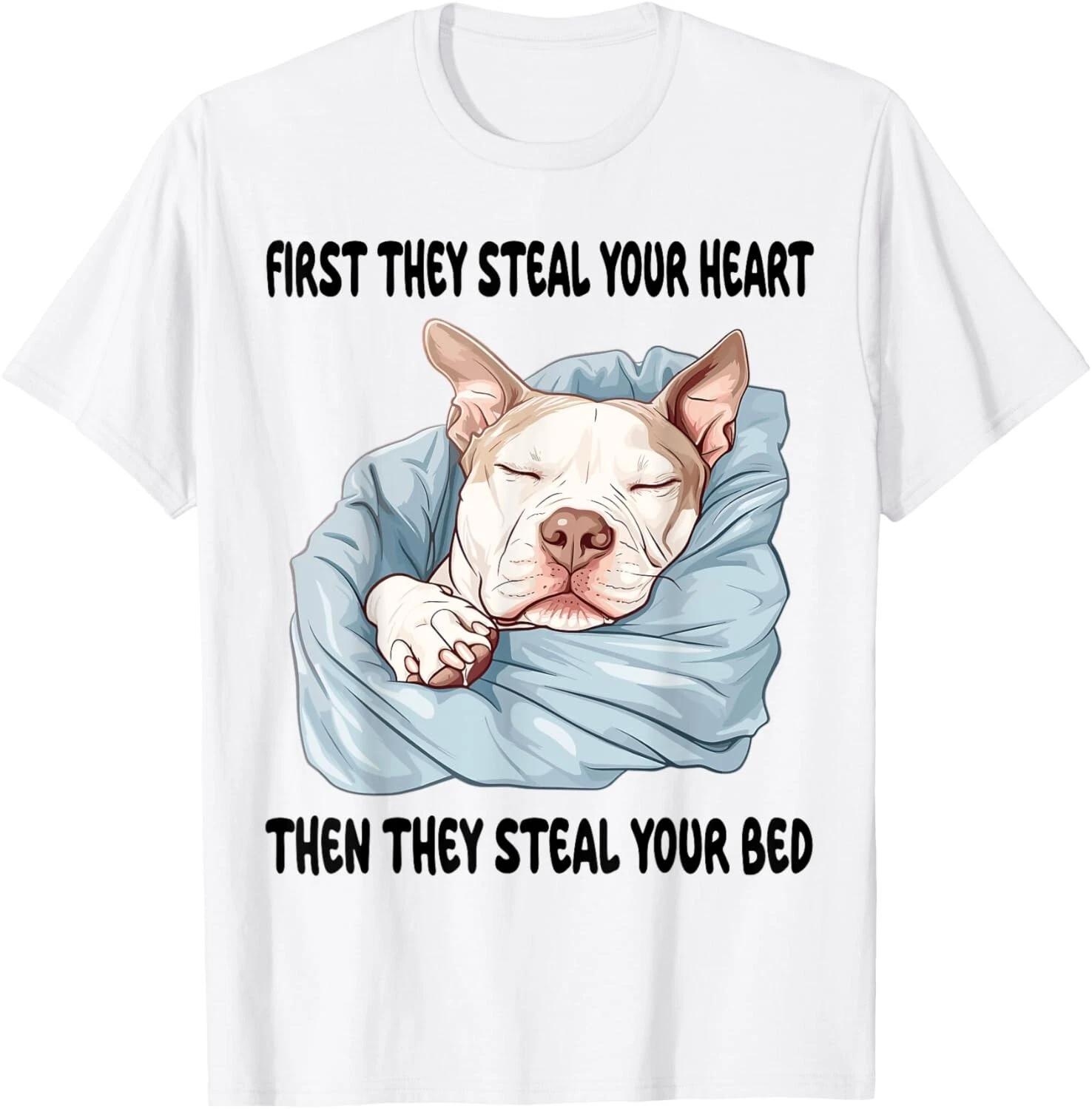 

Funny Pitbull Sleeping Pajamas Nightgown Tee Gift Unisex T-Shirt XL