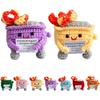 Adorable Handcrafted Crochet Emotion Support Plush Garbage Bin Decorative Figure Gift In Vibrant Colors For Modern Home Decor