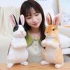 Soft Skin-friendly Rabbit Plush Toy Four Colors Lifelike Animal Stuffed Doll Birthday Gift